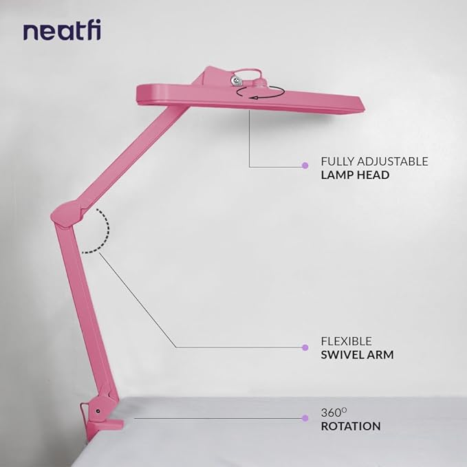 Neatfi XL 2, 500 Lumens LED Task Lamp, 22 Inches Wide, Eye-Caring, Desk Light - Image 4