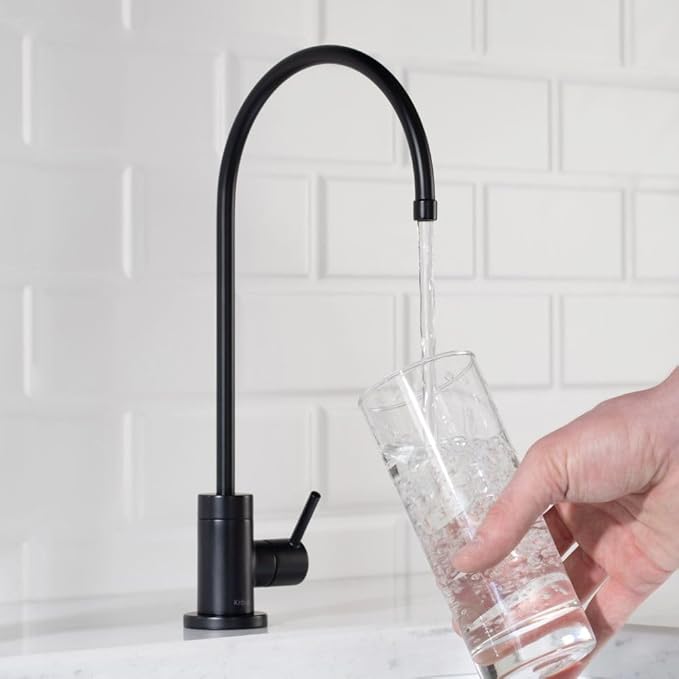 KRAUS Purita 100% Lead-Free Kitchen Water Filter Faucet in Matte Black - Image 8