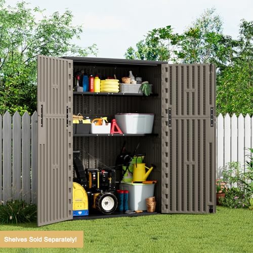 kinying outdoor storage shed,57 cu.ft vertical outdoor storage, package contents