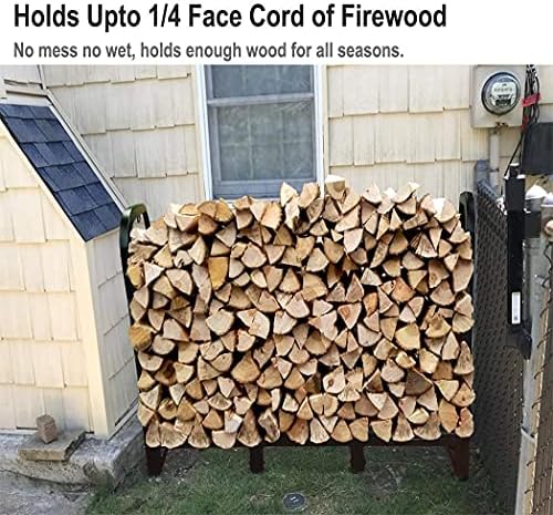 firewood rack stand 4ft heavy duty logs holder showing dimensions
