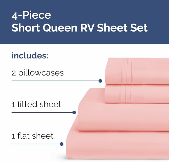 RV Short Queen Sheet Set 60 X 75 - Image 2