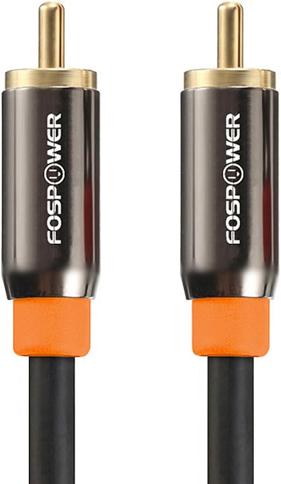 FosPower Digital Audio Coaxial Cable Premium S/PDIF RCA Male to RCA Male by FosPower