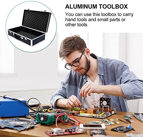 doitool tool box 19.68 x 11.02 x 5.11 on a desk or shelf