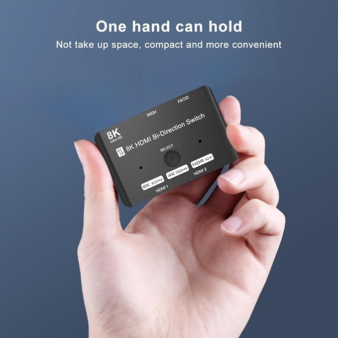 HDMI 2.1 Bi-Directional Switch Ultra HD 8K HDMI Switcher 2 in 1 Out/ 1 in 2 Out - Image 5