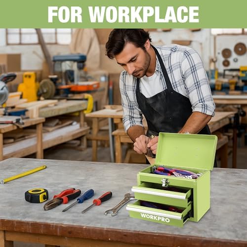 workpro portable mini metal tool box with 2, package contents