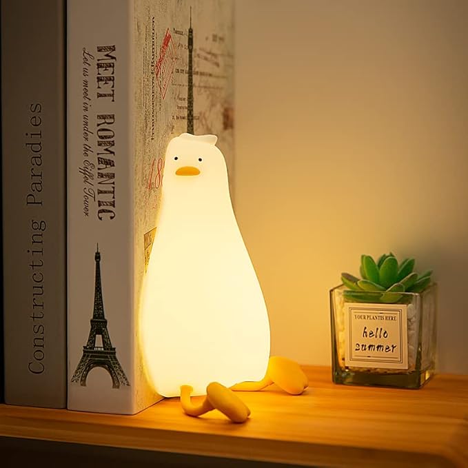 Lying Flat Duck Night Light, 3 Level Dimmable LED Nursery Nightlight, Cute - Image 6