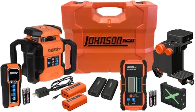 Johnson Level & Tool JRT300-GNHV-K Self-Leveling Dual Slope Rotary Laser Kit by Johnson