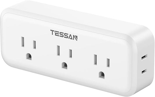 Multi Plug Outlet Splitter, TESSAN Surge Protector Wall Plug Splitter by TESSAN