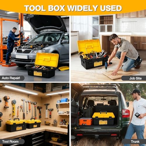 heavy duty plastic tool box set, stackable portable, package contents