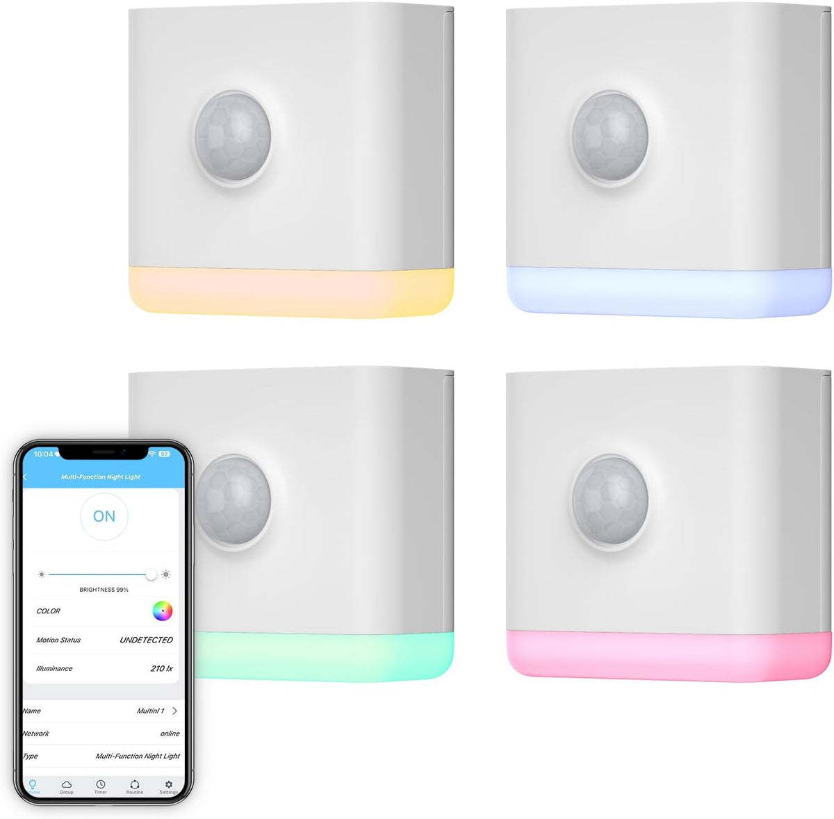 THIRDREALITY Multi-Function Night Light 4 Pack, Zigbee Repeater, 3-in-1