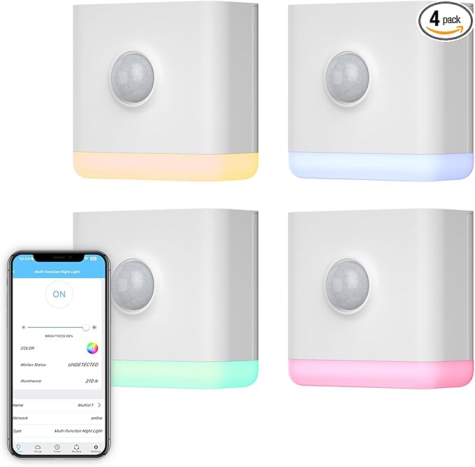 THIRDREALITY Multi-Function Night Light 4 Pack, Zigbee Repeater, 3-in-1 by ThirdReality