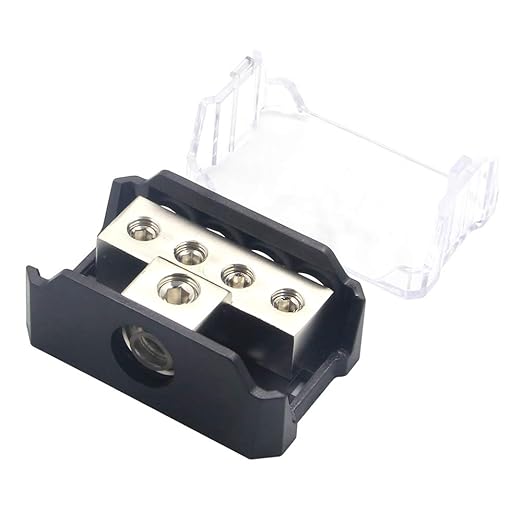 RKURCK 4 Way Power Distribution Block, 0/2/4 AWG Gauge in, 4/8/10 Gauge Out - Image 4