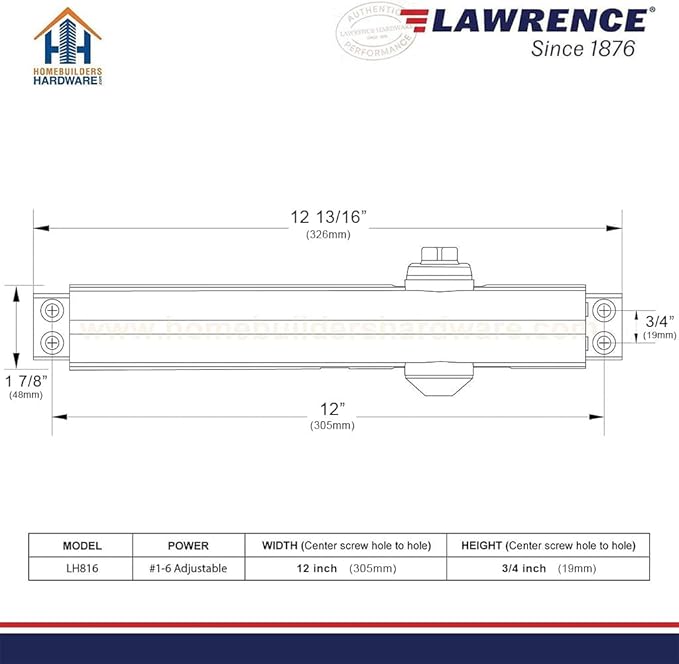 Lawrence Heavy Duty Door Closer Commercial Grade 1 - Image 3