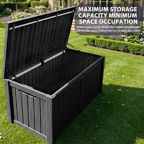 180 gallon resin deck box, outdoor storage box, package contents