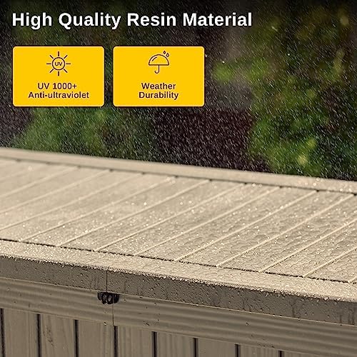 east oak outdoor storage box, 180 gallon deck shown in use