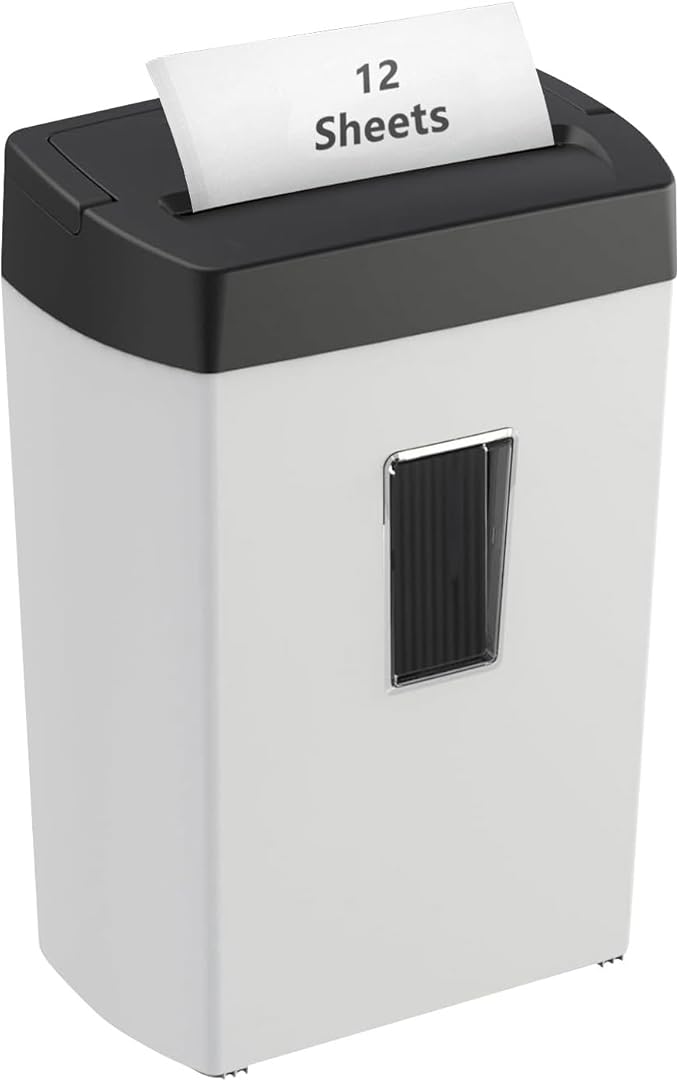 Bonsaii 12-Sheet Cross-Cut Paper Shredder, P-4 Security, Credit Card & Document by bonsaii