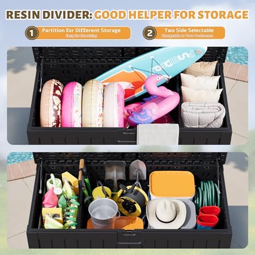 flamaker 250 gallon resin deck box, xxl waterproof, package contents