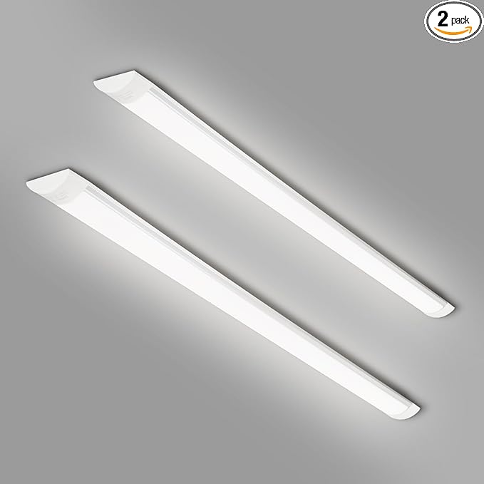 colmeguna 2 Packs 4FT LED Batten Light, Ultra-Thin Ceiling Surface Mounted Light by colmeguna