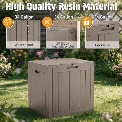 nunu lab 34 gal outdoor storage box waterproof shown in use