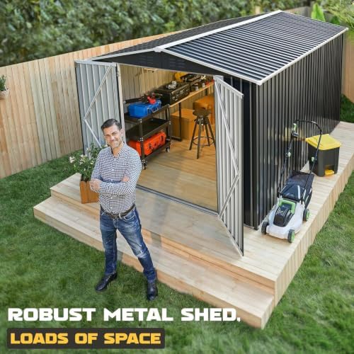 polar aurora 8 x 12 ft outdoor storage, package contents