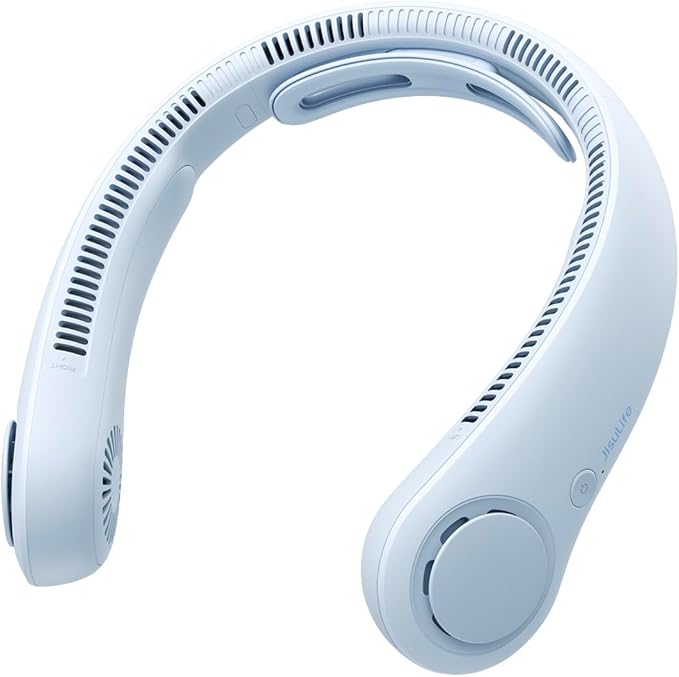 JISULIFE Portable Neck Fan Upgraded, Neckbrace Personal Hands Free, 5 Speed by LivechillStaycool