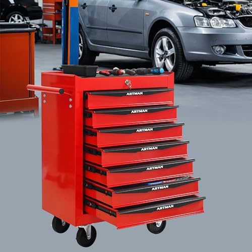 runboll 7 drawer rolling tool chest with locker, main product view