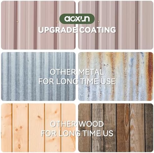 aoxun 8x6 ft lean to shed for backyard,brown on a desk or shelf