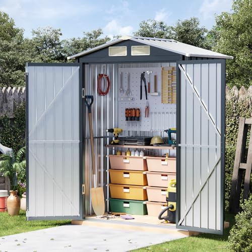 3 ft metal storage shed for backyard,nightblue on a desk or shelf