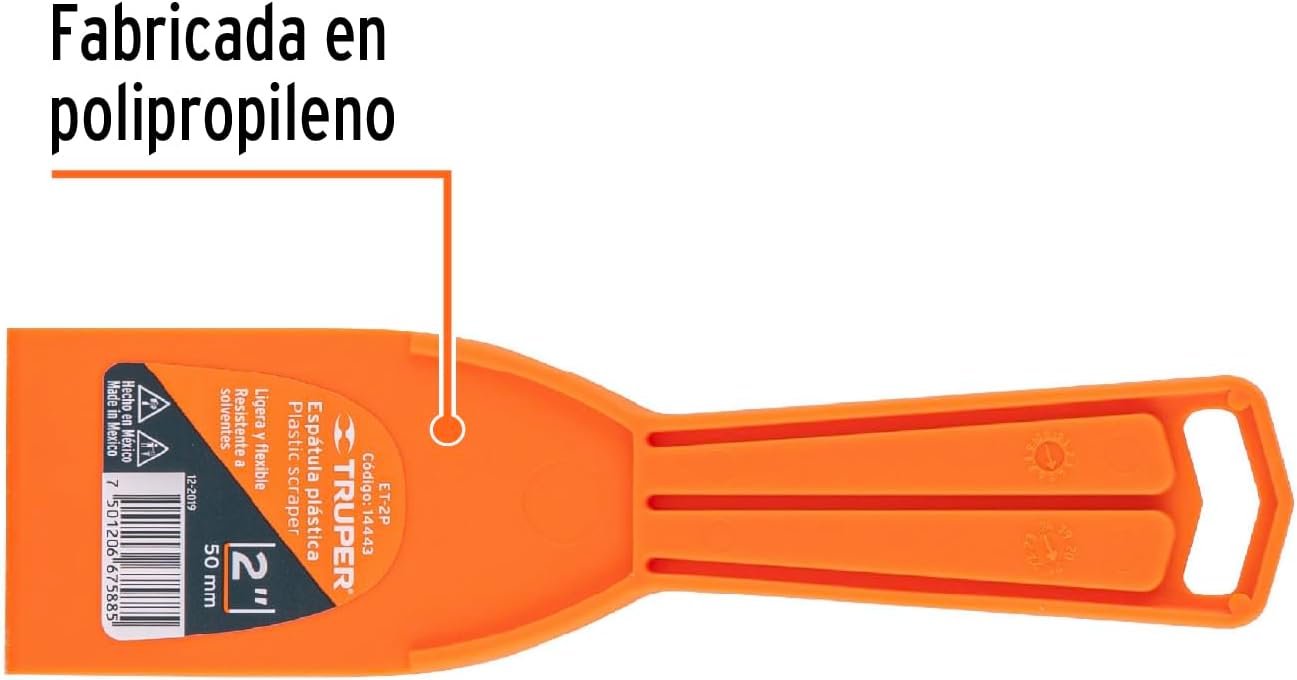 TRUPER ET-2P Plastic Putty Knives 2" (51mm)