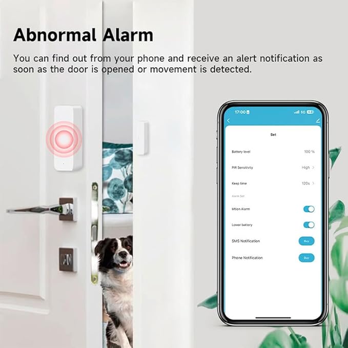 IHSENO WiFi Door Window Sensor, Smart Door Open/Closed Detector - Image 3