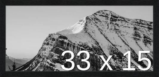 Frame It Easy 33 x 15 Black Grain Wood Frame by FrameItEasy