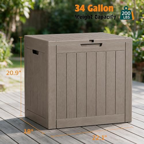 nunu lab 34 gal outdoor storage box waterproof, side view