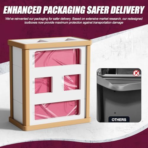 10-drawer rolling tool chest with wheels, lockable 2-in-1 on a desk or shelf