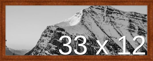 Frame It Easy 33 x 12 Russet Wood Frame by FrameItEasy