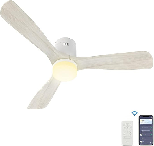 SMAAIR 52 Inch Flush Mount Smart Ceiling Fan by SMAAIR