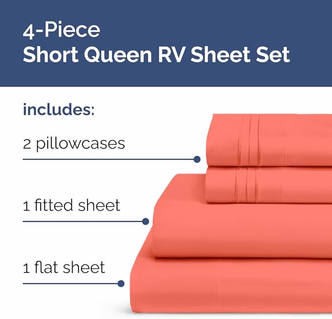 RV Short Queen Sheet Set 60 X 75 - Image 2