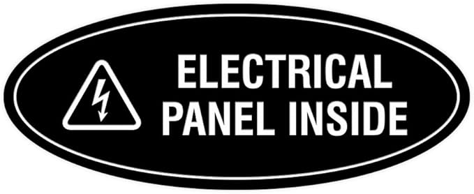 Signs ByLITA Oval Electrical Panel Inside Sign by SignsByLITA