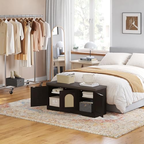 dinzi lvj shoe storage bench with cushion, door, package contents
