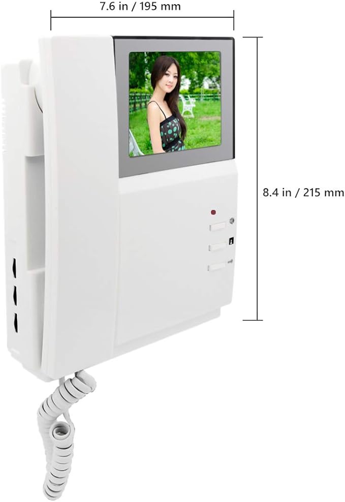 AMOCAM Wired Video Intercom Doorbell System 4.3 Inches HD LCD 2- Monitor Video - Image 3