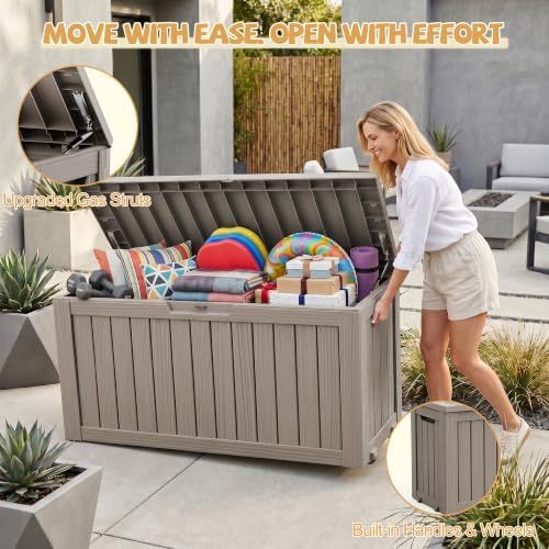 efu outdoor storage box, 170 gal gen 2, close-up detail