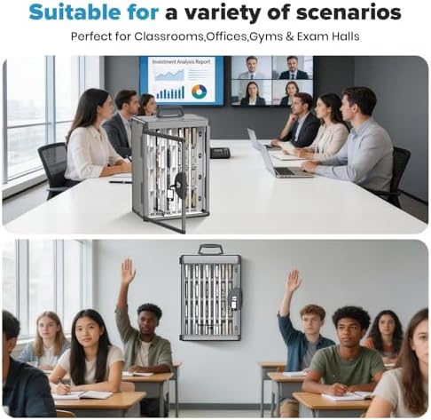 36 slots cell phone locker, classroom phone storage on a desk or shelf