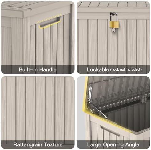 mars villa deck box, outdoor storage box waterproof, package contents