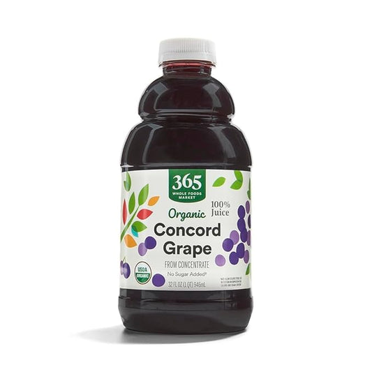365 by Whole Foods Market, Organic 100% Juice, Concord Grape, 32 fl oz by WholeFoodsMarket