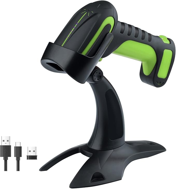 Tera Pro Industrial Wireless Barcode Scanner 2D QR 1D Bar Code Reader 2.4G by Tera