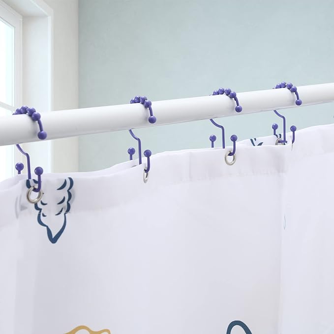 Shower Curtain Hooks, Goowin Shower Curtain Rings, Stainless Steel Shower - Image 2