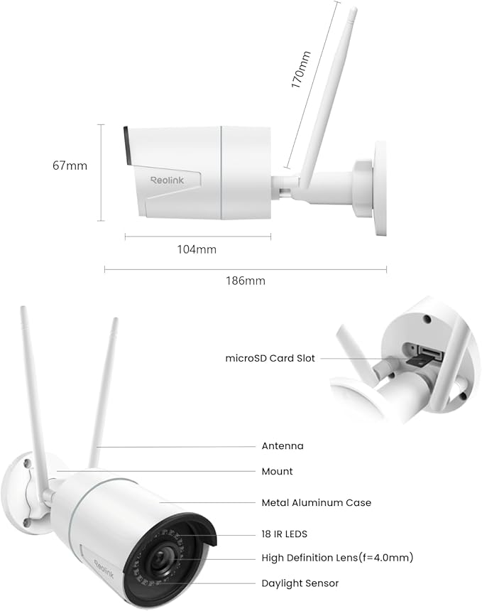 REOLINK Plug-in Outdoor WiFi Security Camera, 5MP HD Dual Band Wired Wi-Fi - Image 9