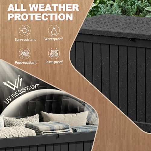 efu outdoor storage box 340 gallon deck box shown in use