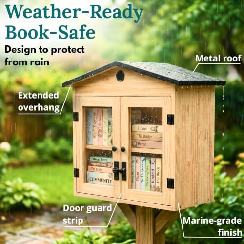 havlyn outdoor little library box outdoor kit – on a desk or shelf