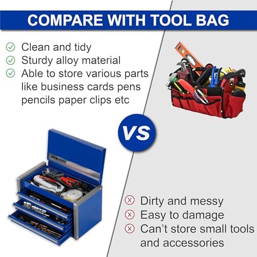 p.i.t. mini tool box,3 drawers small metal toolbox, view 10