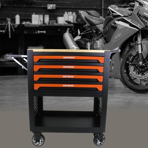 campfun 4 drawers tool box with wheels rolling, main product view